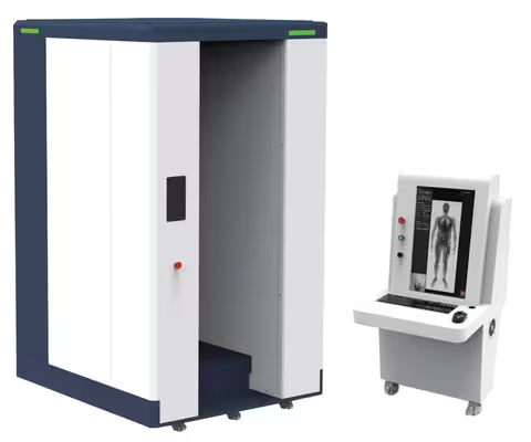 Pemindai Tubuh Keamanan Pandangan Tunggal Sistem Pemindaian Keamanan Orang Sinar-X 850W 127/220VAC